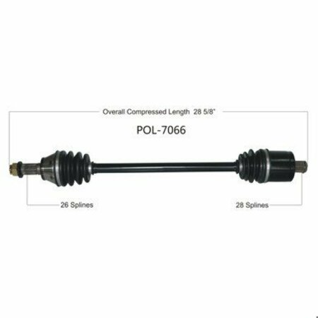 WIDE OPEN OE Replacement CV Axle for POL REAR L/R RZR XP TURBO 17 POL-7066